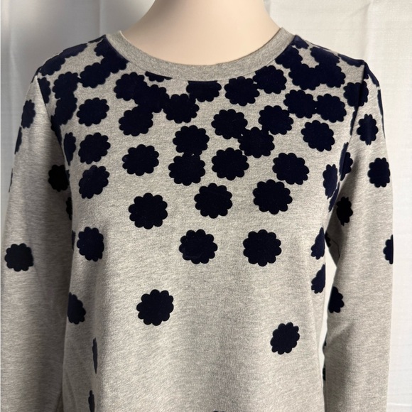 Boden Gray Top with Navy Accents - Picture 3 of 6